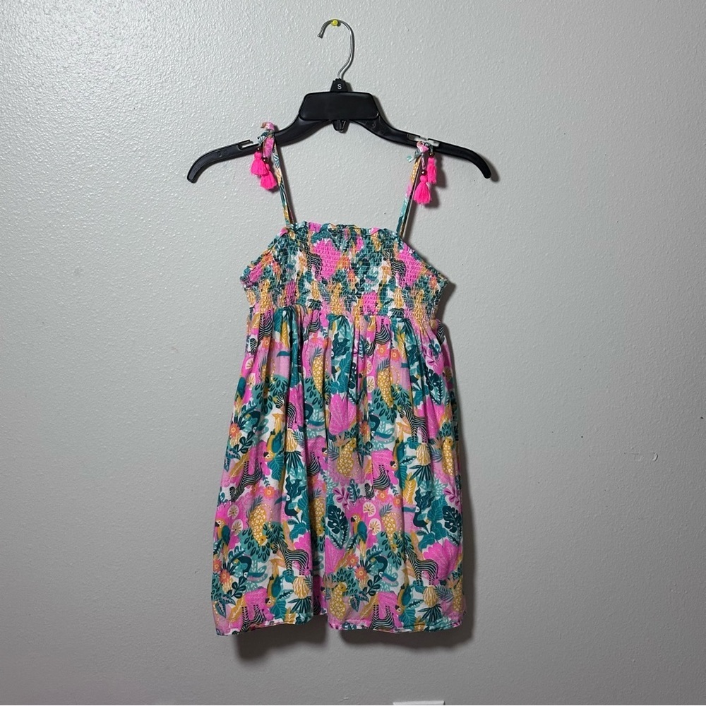 Tommy Bahama Girls Tropical Pink‎ Floral Dress Size 8.